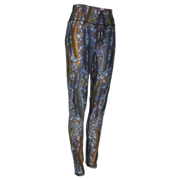 Trout Dreams Fish Print Patterned All Sport Leggings/Fashion Print leggings Lady - Picture 8 of 9